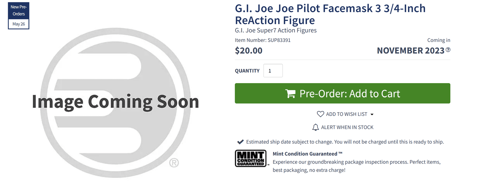 Super7 Gi Joe ReactionJoe Pilot Facemask EE Listing