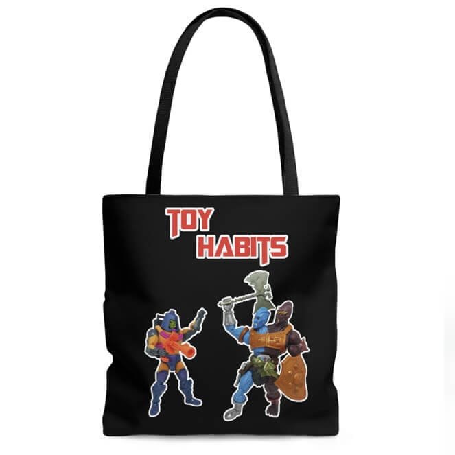 Toy Habits Man E Faces v Two Bad Tote Bag