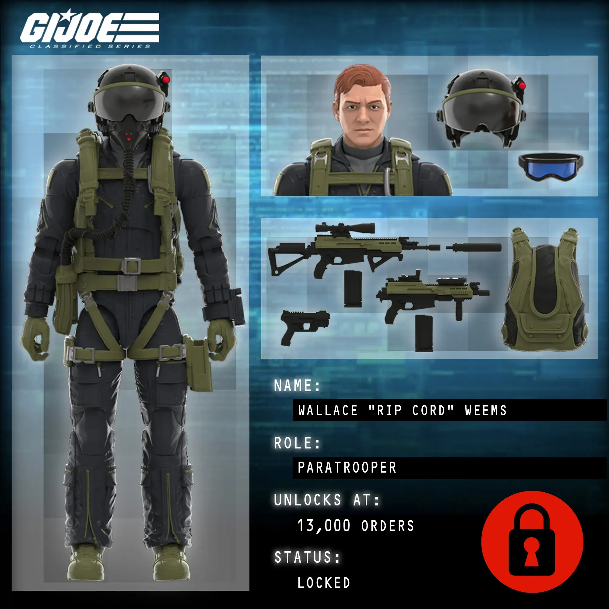 GI Joe HASLAB Operation Dragonfly unlock tier 1 Night Force Ripcord