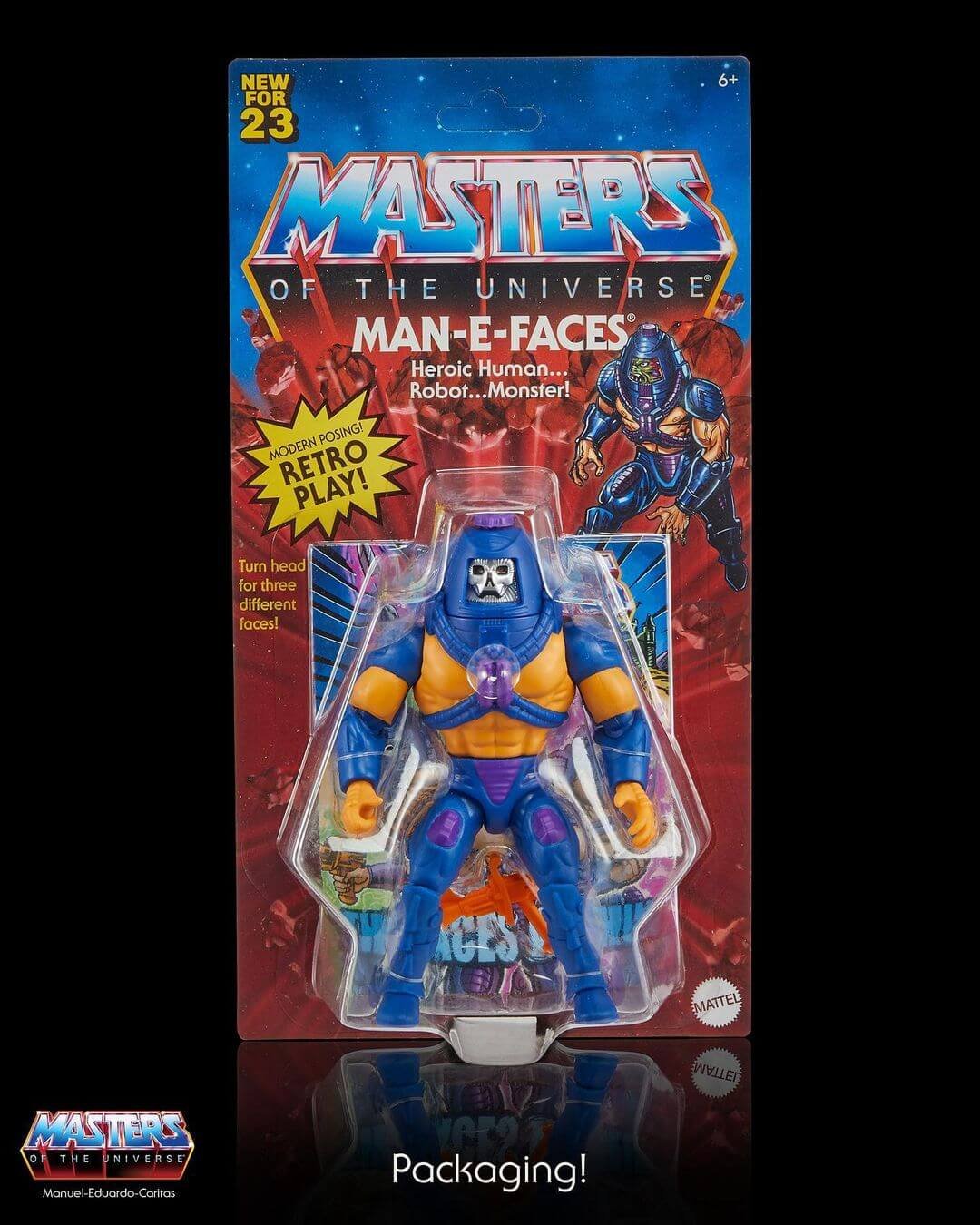 MOTU Origins Mini Comic Man E Faces Cardback front