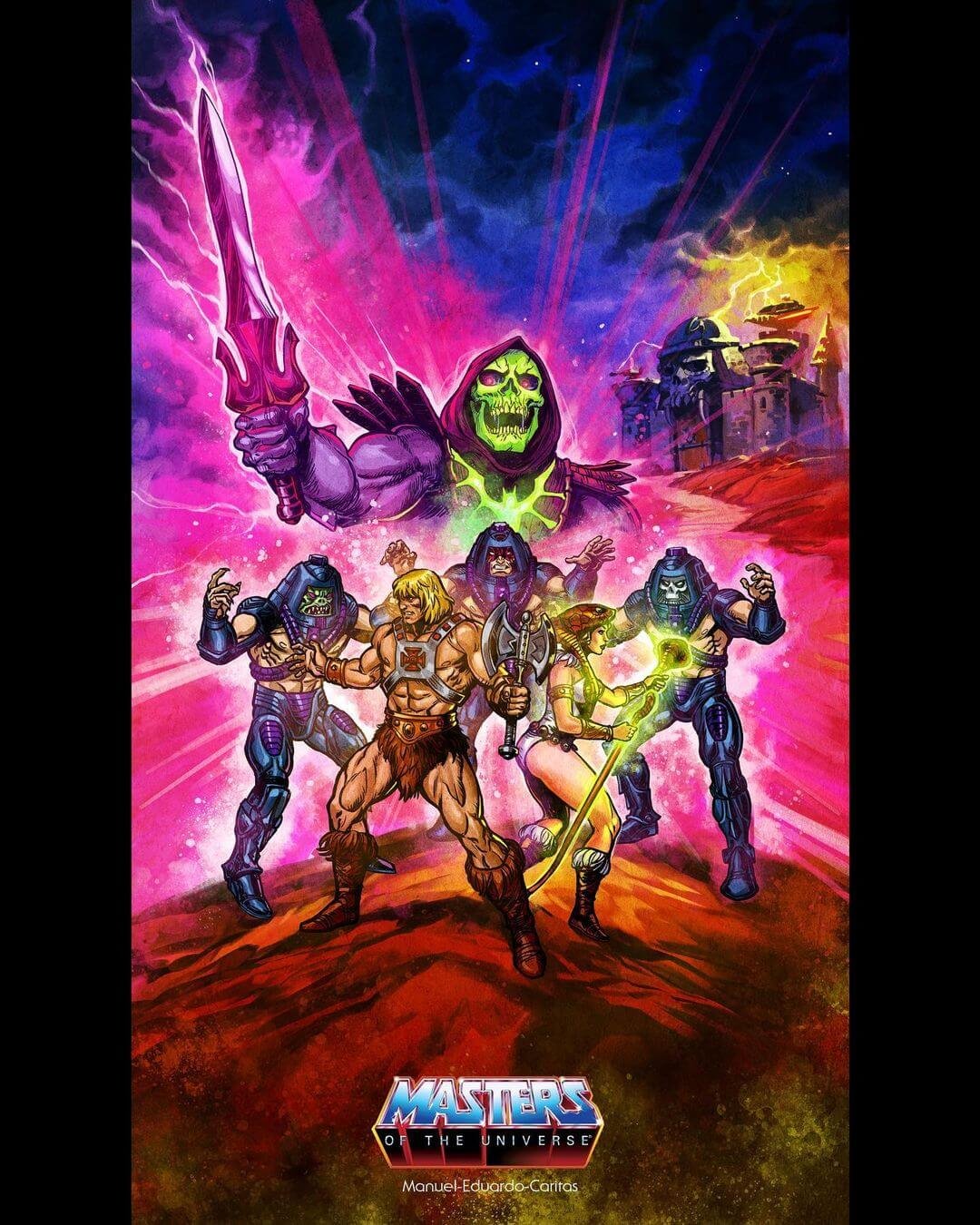 MOTU Origins Mini Comic Man E Faces Cardback rear art