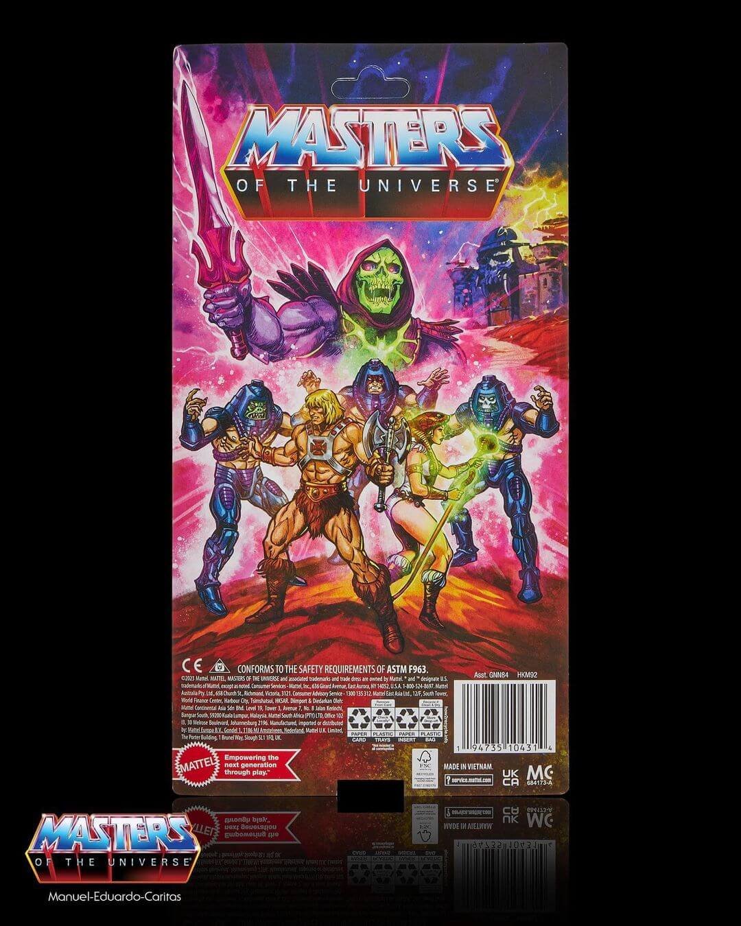 MOTU Origins Mini Comic Man E Faces Cardback rear