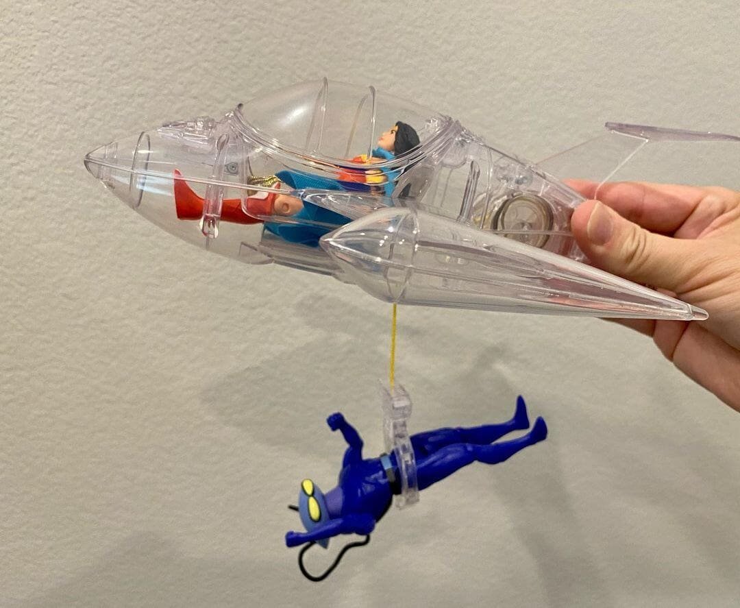 McFarlane Super Powers Invisble Jet in hand 3