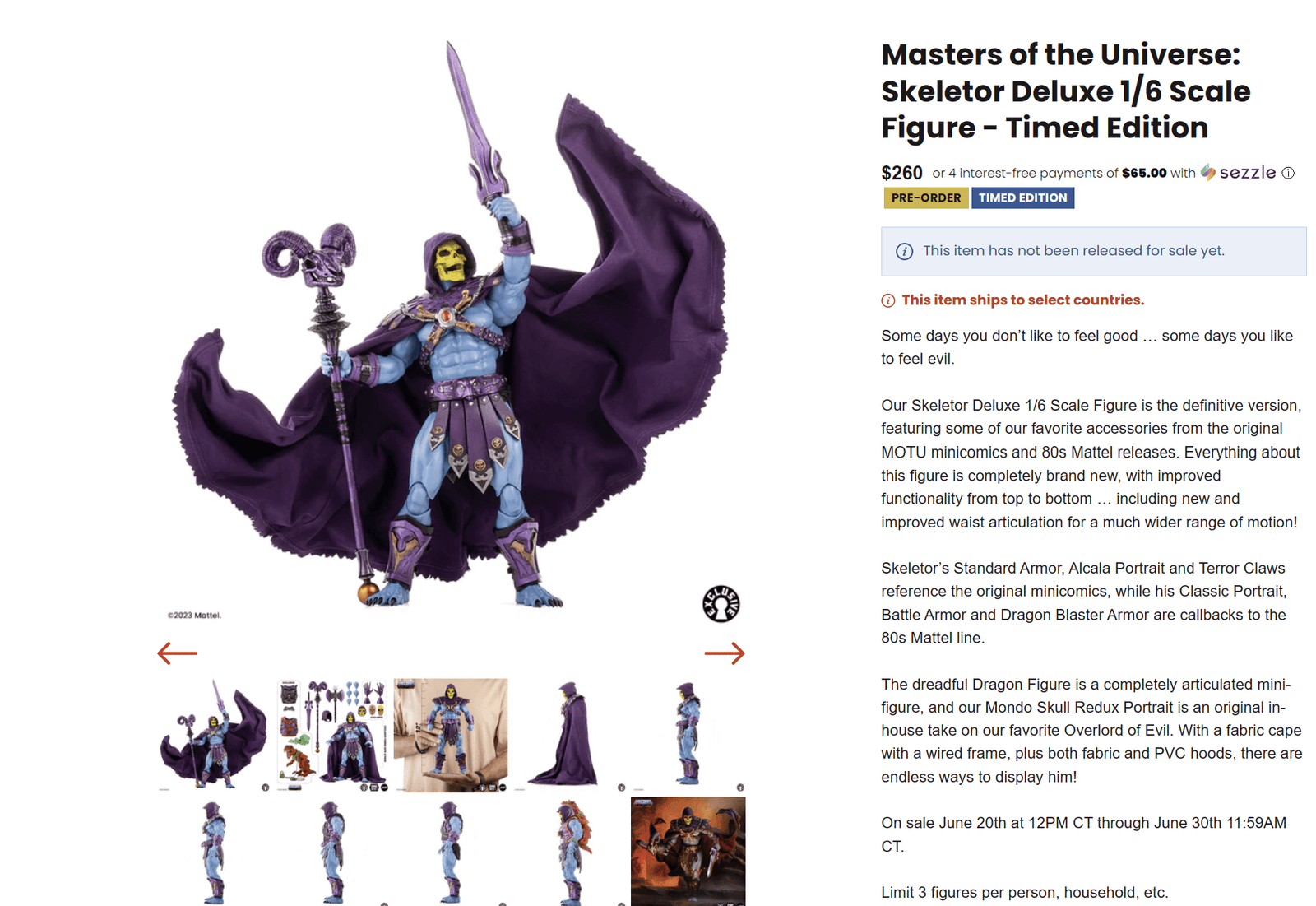 Mondo Skeletor listing