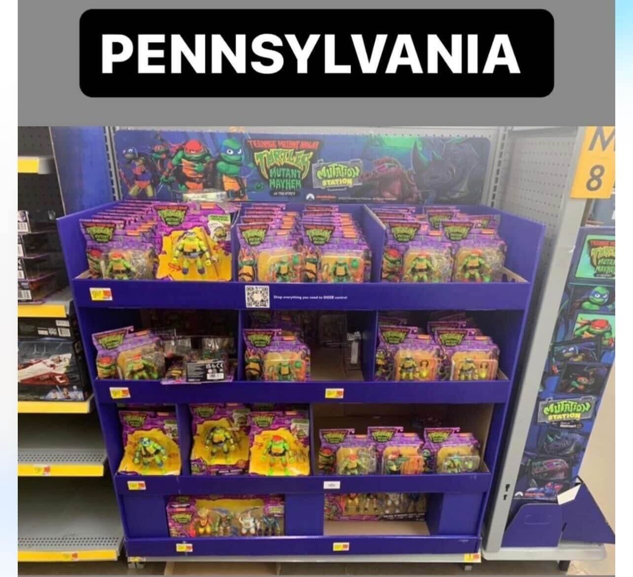 TMNT Mutant Mayhem Shipper at Walmart