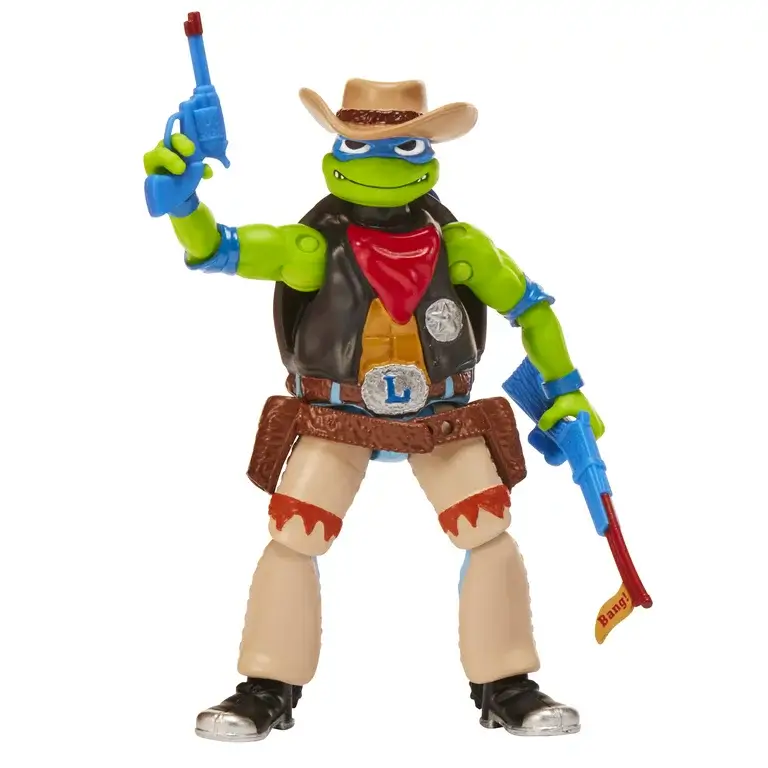 TMNT Mutant Mayhem Turtles in Disguise Party Pack Official Leo Cowboy