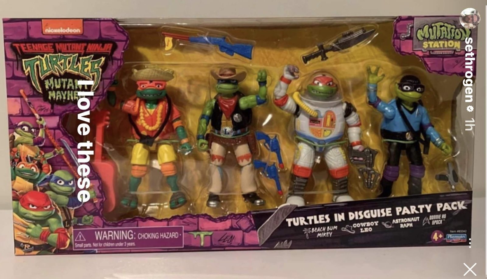 TMNT Mutant Mayhem Turtles in Disguise Party Pack