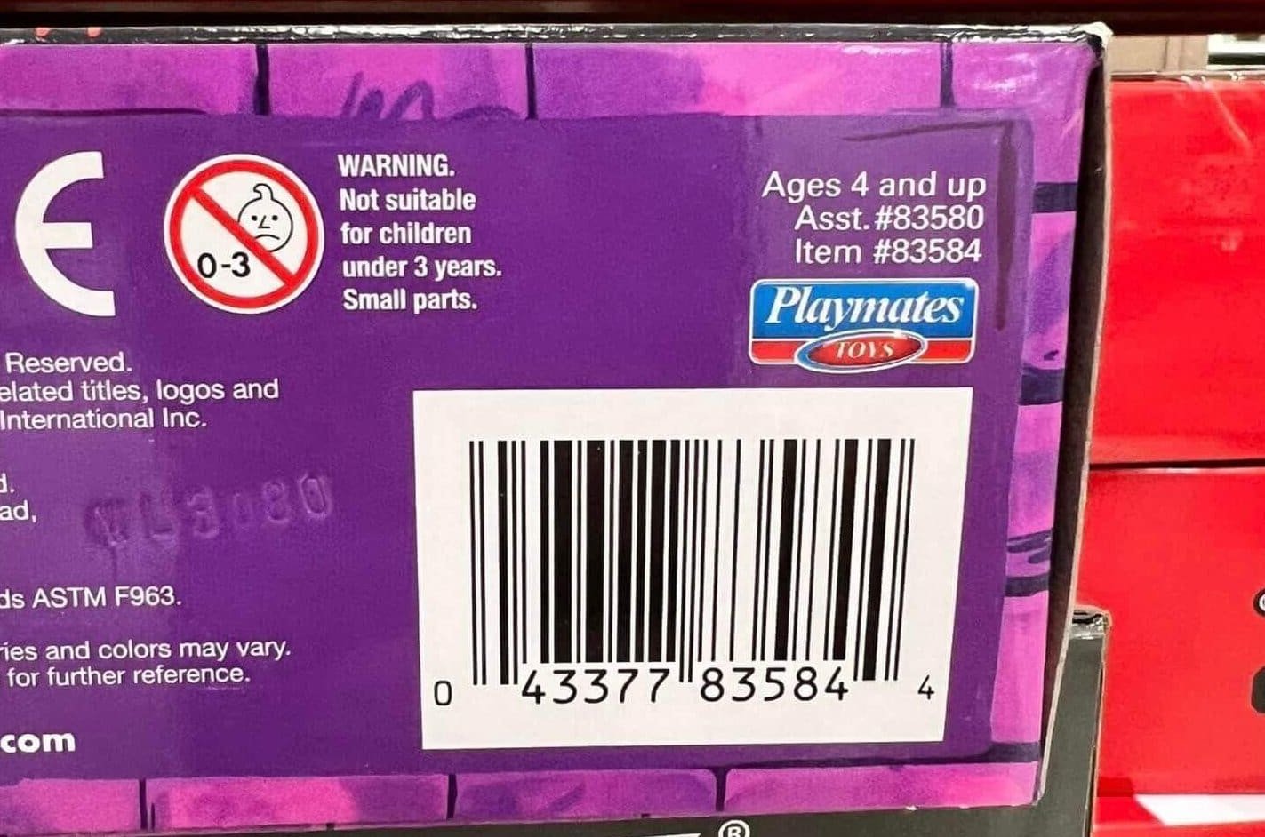 Teenage Mutant Ninja Turtle Turtle Meyhem bar code 2