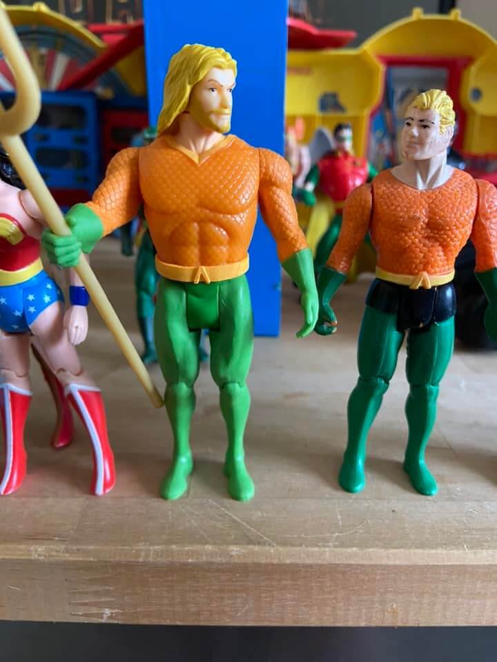 vintage comparison DC Super Powers Wave 4 in hand Aquaman
