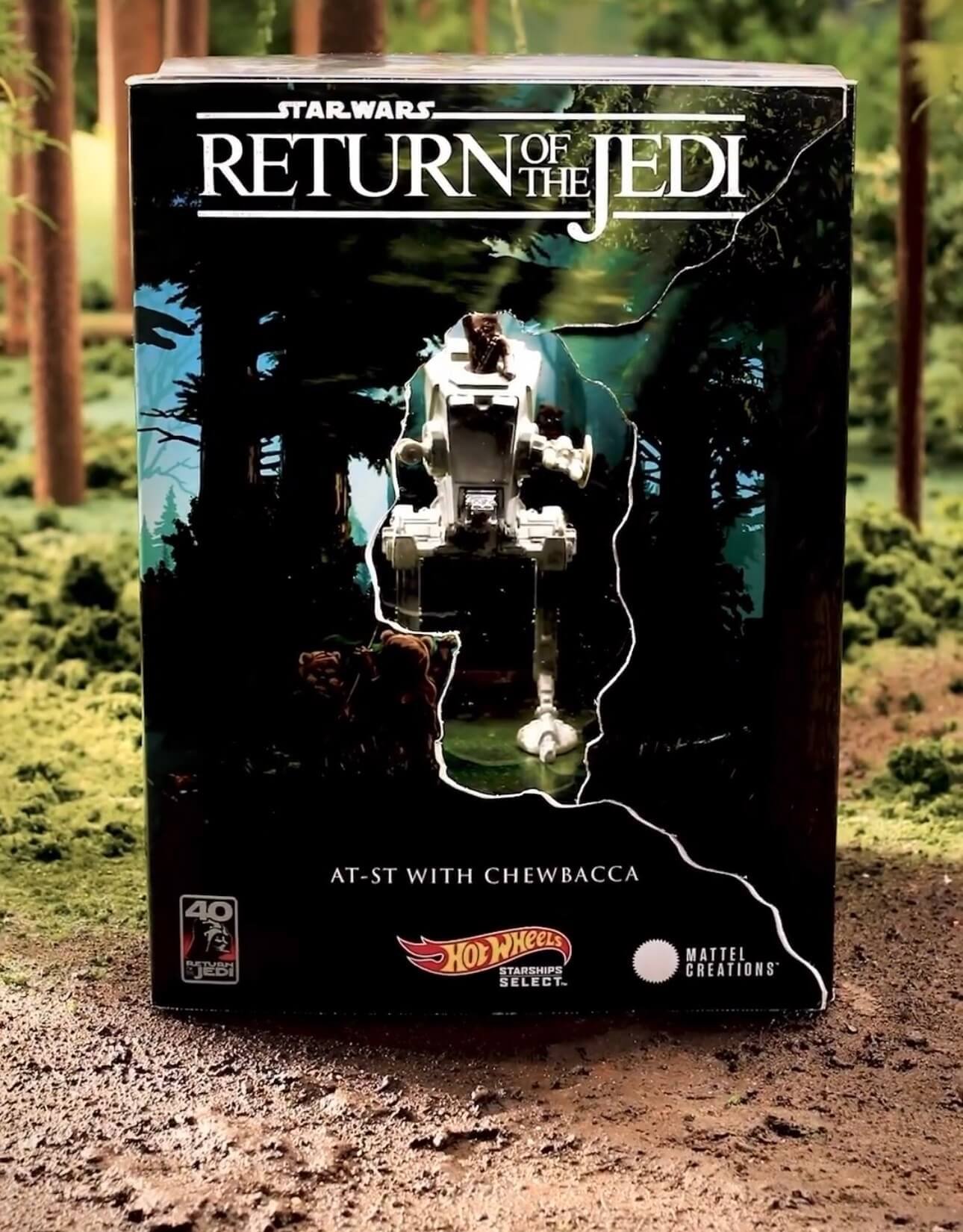 Hot Wheels Starships Select AT ST w Chewie 1