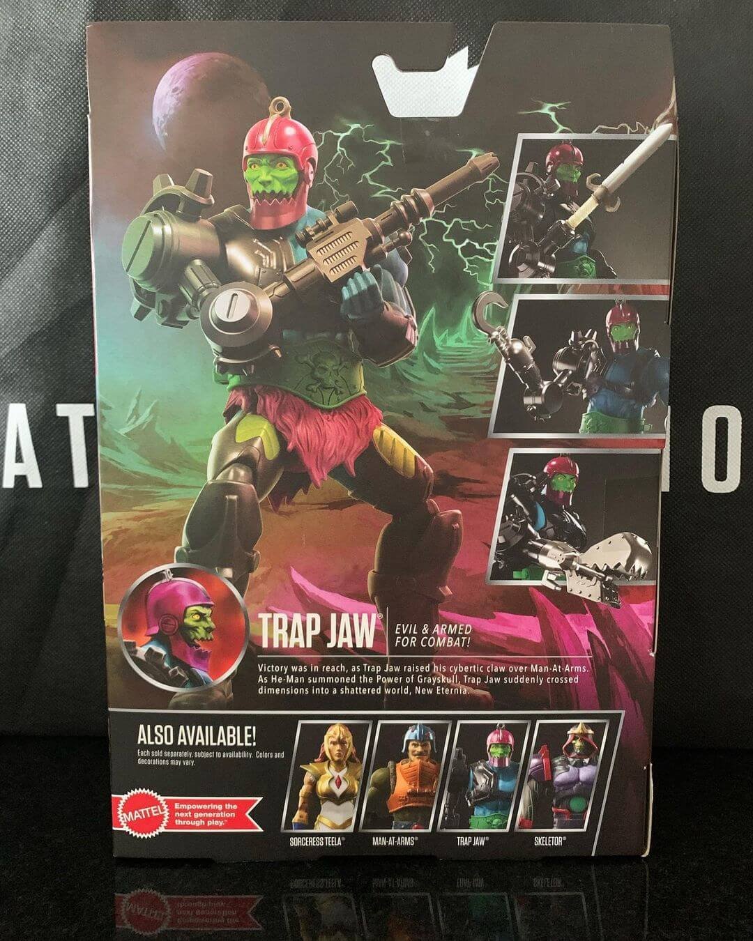 New Eternia Trap jaw Masterverse SDCC 2023 packaging rear