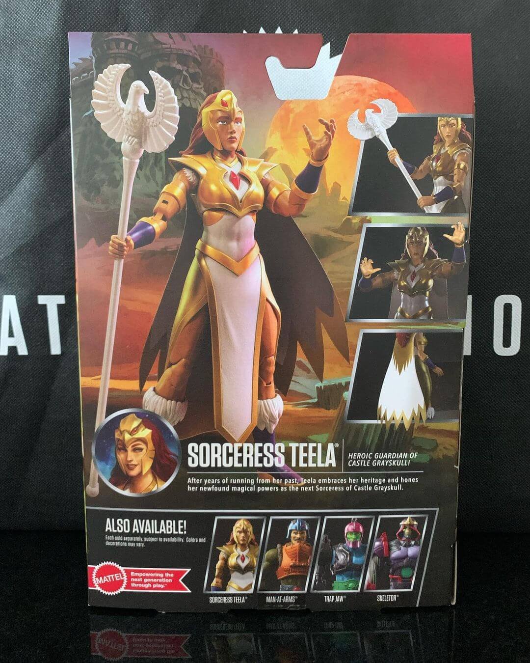 Revolution Sorceress Teela Masterverse SDCC 2023 packaging rear