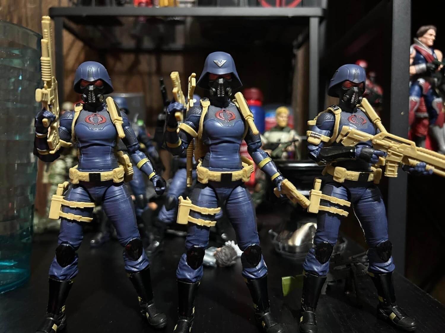 G.I. Joe Classified Series Cobra Valkyries 4 In Hand