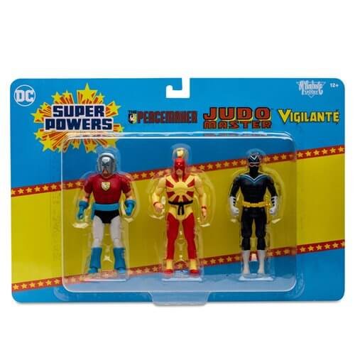 DC Super Powers Peacemaker, Judo Master, and Vigilant 9