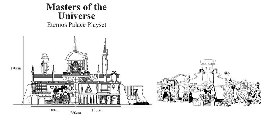 Eternos Palace Playset MOTU Origins Concept Scale