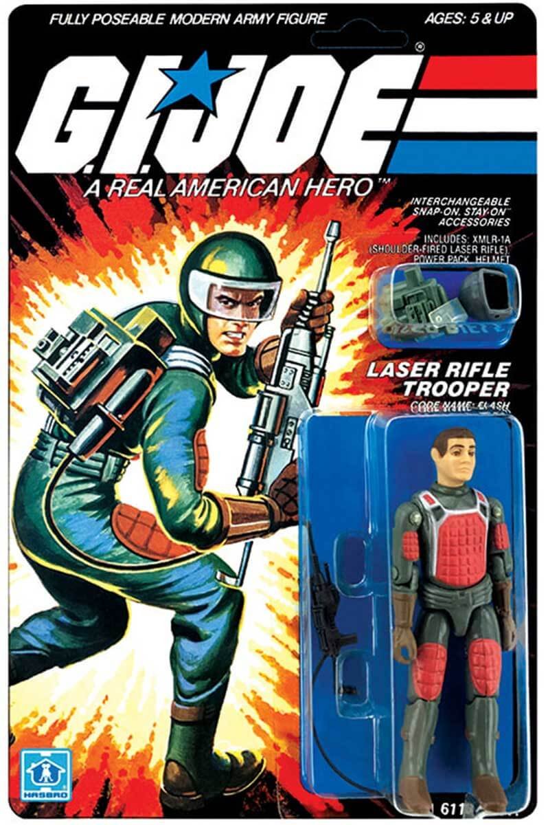 Flash-Vintage-GI-Joe-1982-Straight-Arm-Figure-On-Card
