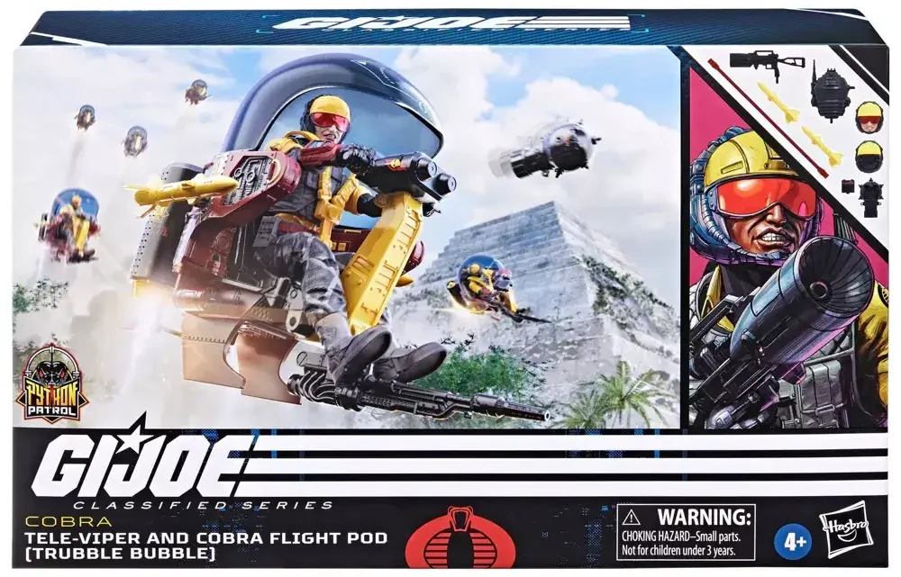 G.I. Joe Classified Python Patrol Tele-Viper Action Figure & Cobra Flight Pod box