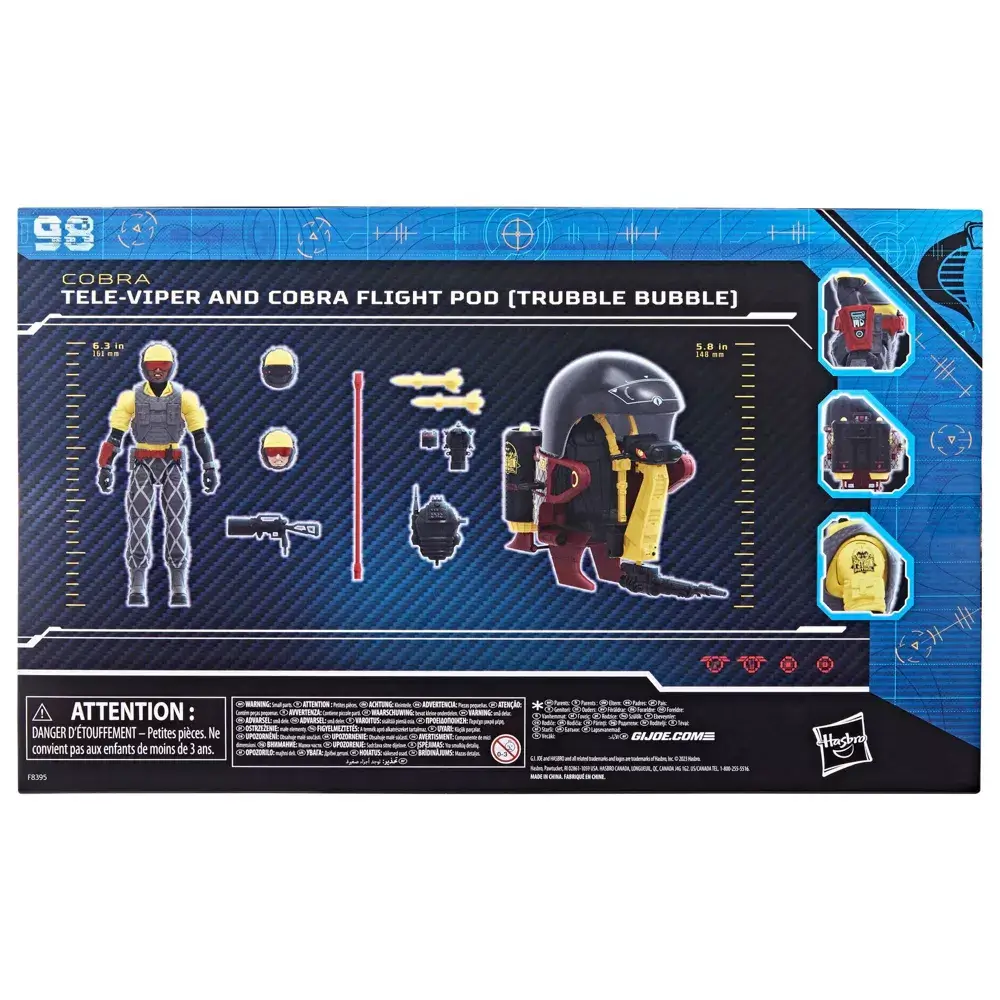G.I. Joe Classified Python Patrol Tele-Viper Action Figure & Cobra Flight Pod box rear