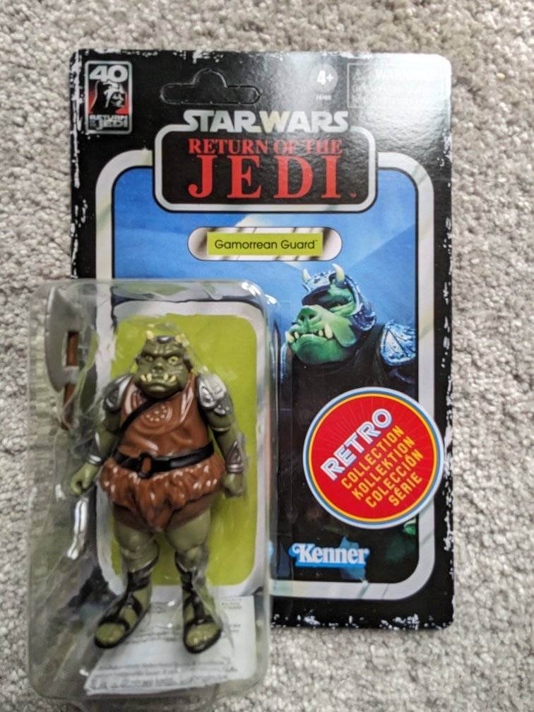 Star Wars ROTJ Retro Collection #2 Gammorean Guard in hand