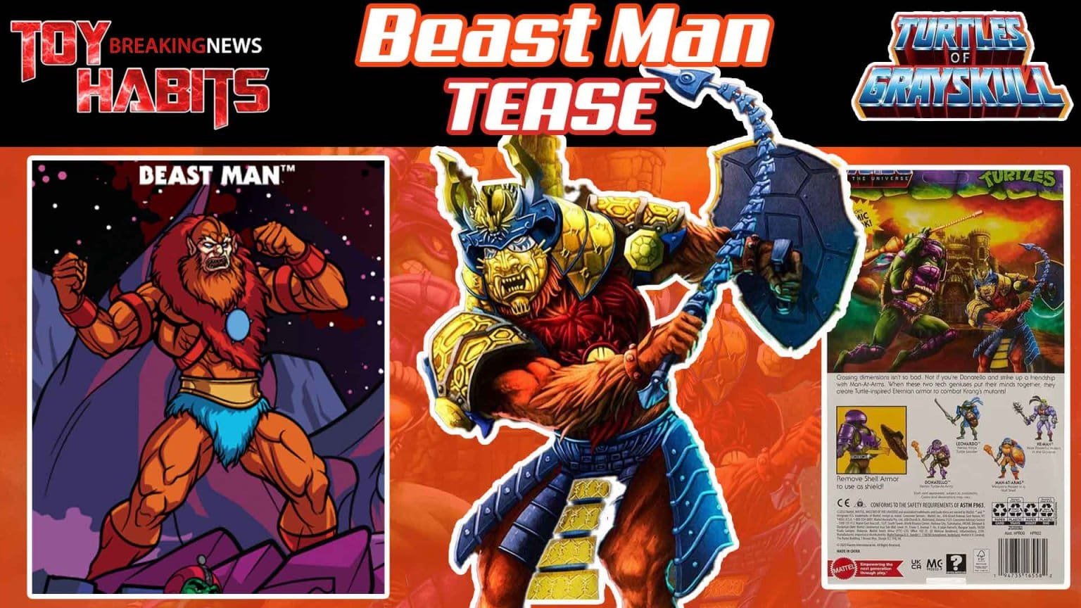Beast Man Teased on Donatello's Turtles of Grayskull Card Art - Toy Habits