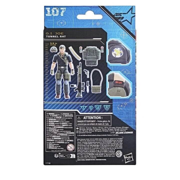 GI Joe Classified Series Night Force Tunnel Rat package rear