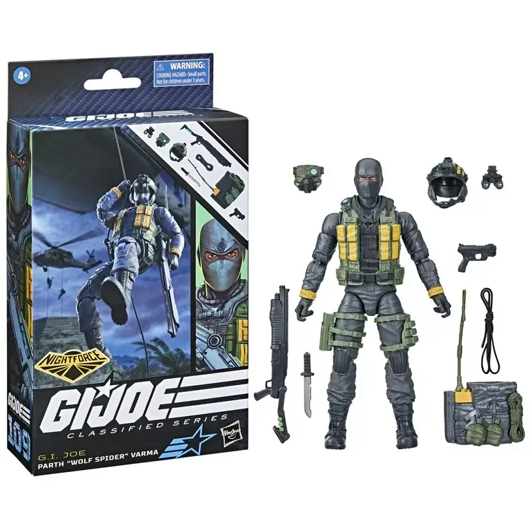 GI Joe Classified Series Parth-Wolf-Spider-Varma Joe Classified-Series-Night-Force-