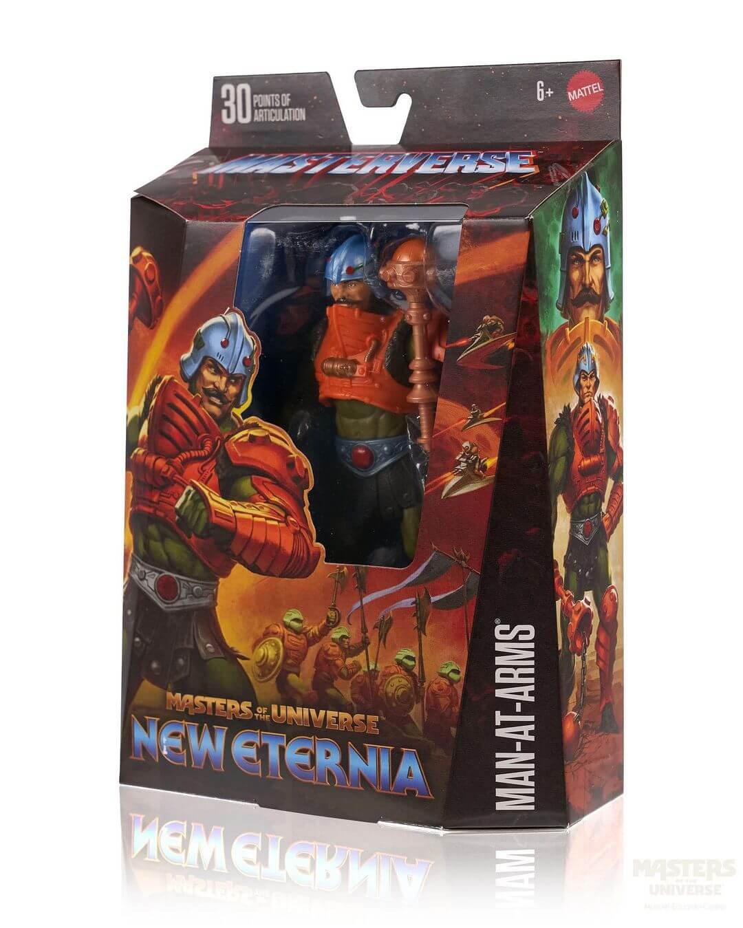 Masterverse New Eternia Man At Arms Package front angle official art