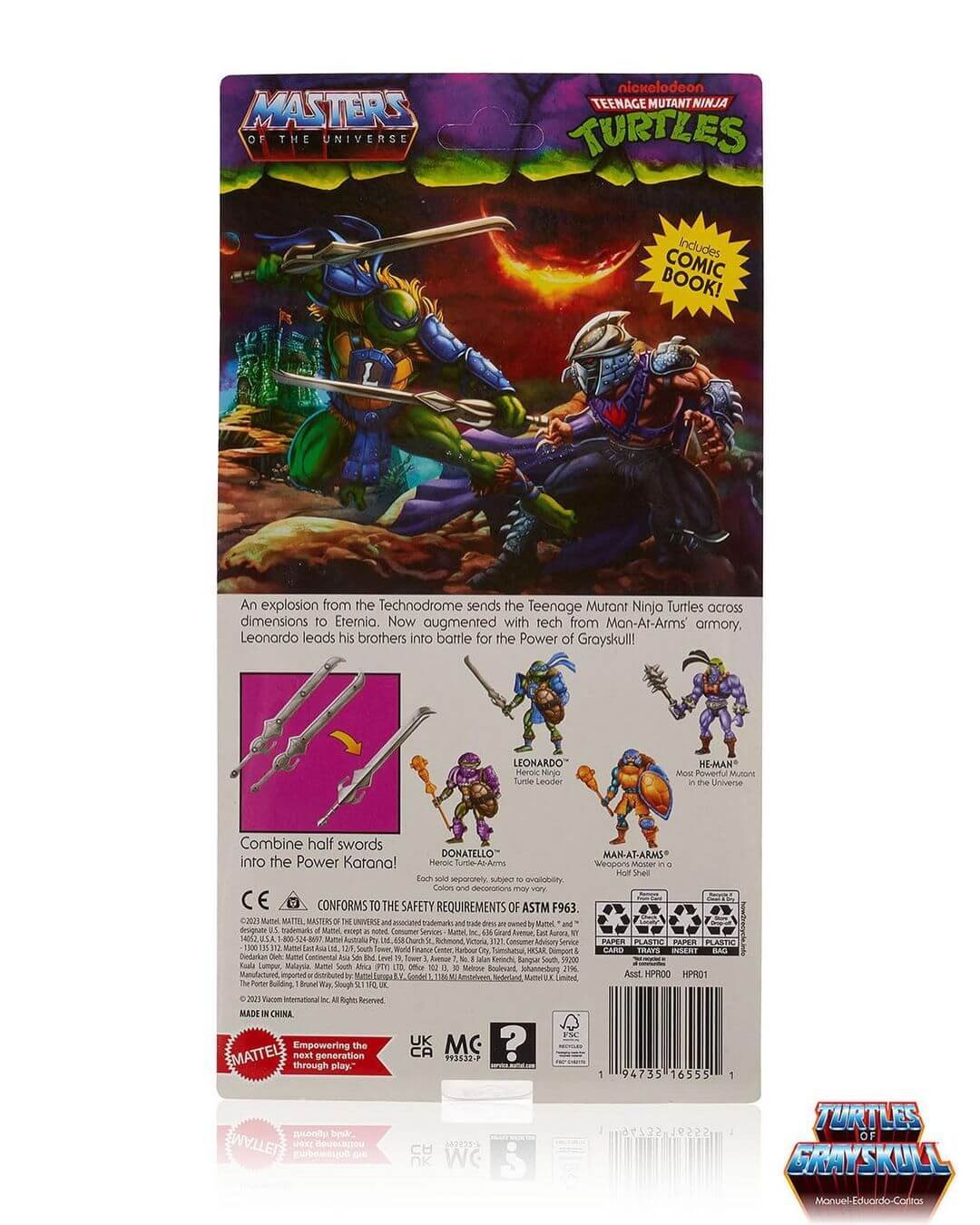 Turtles-of-Grayskull Leaonardo Package rear