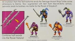 Turtles-of-Grayskull Leonardo Package cross sell