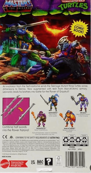 Turtles-of-Grayskull Leonardo Package rear 1