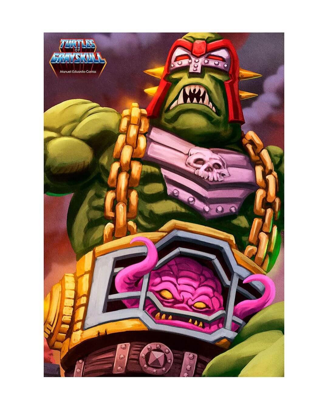Turtles-of-Grayskull Man at Arms Package artwork krang