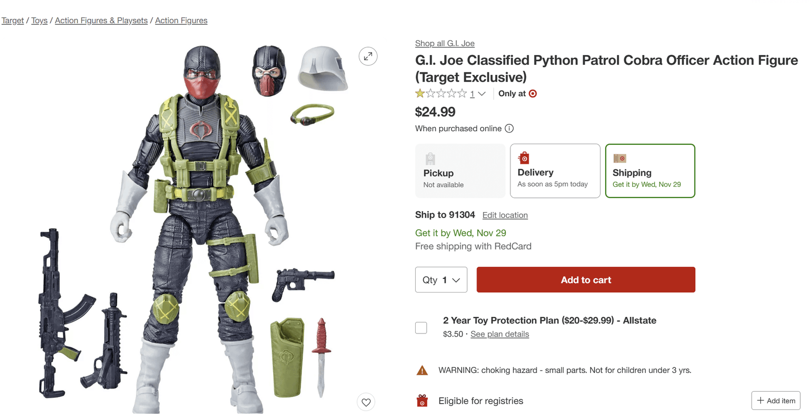 G.I. Joe Classified Python Patrol Cobra Officer target