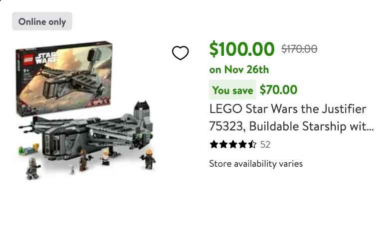 LEGO-Star-Wars-Justifier-Cyber-Monday-2023-Walmart