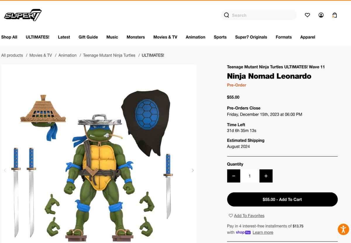 Ninja-Nomad-Leonardo-Teenage-Mutant-Ninja-Turtles-Super7-Ultimates-Wave-11-Preorder-3