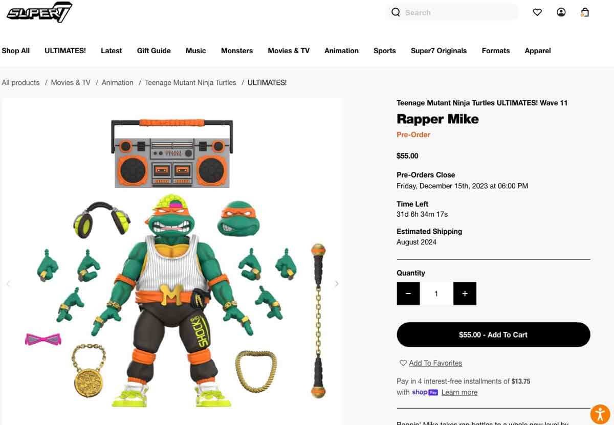 Rapper-Mike-Teenage-Mutant-Ninja-Turtles-Super7-Ultimates-Wave-11-Preorder-3
