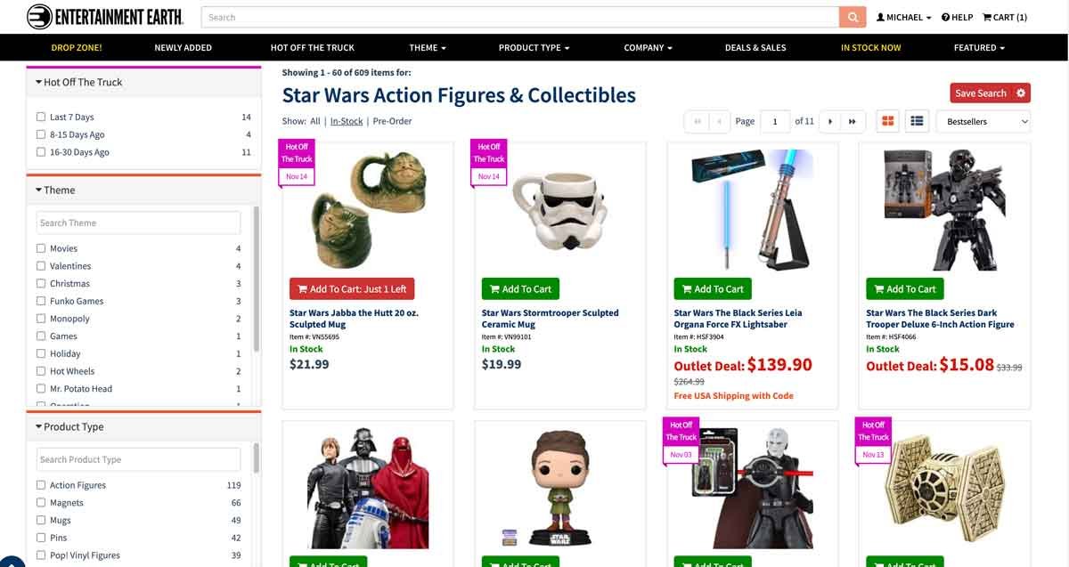 Star-Wars-Entertainment-Earth-Buy-One-Get-One-Half-Off-November-2023