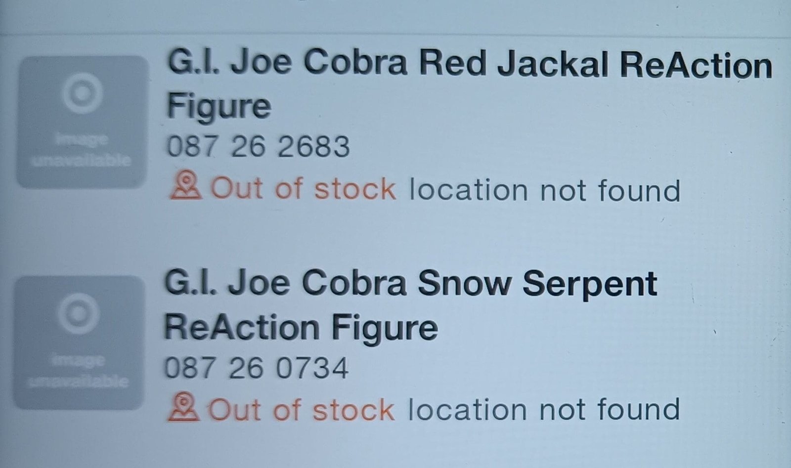 Super7 GI Joe Reaction Wave 8 Listing Found on Target 1