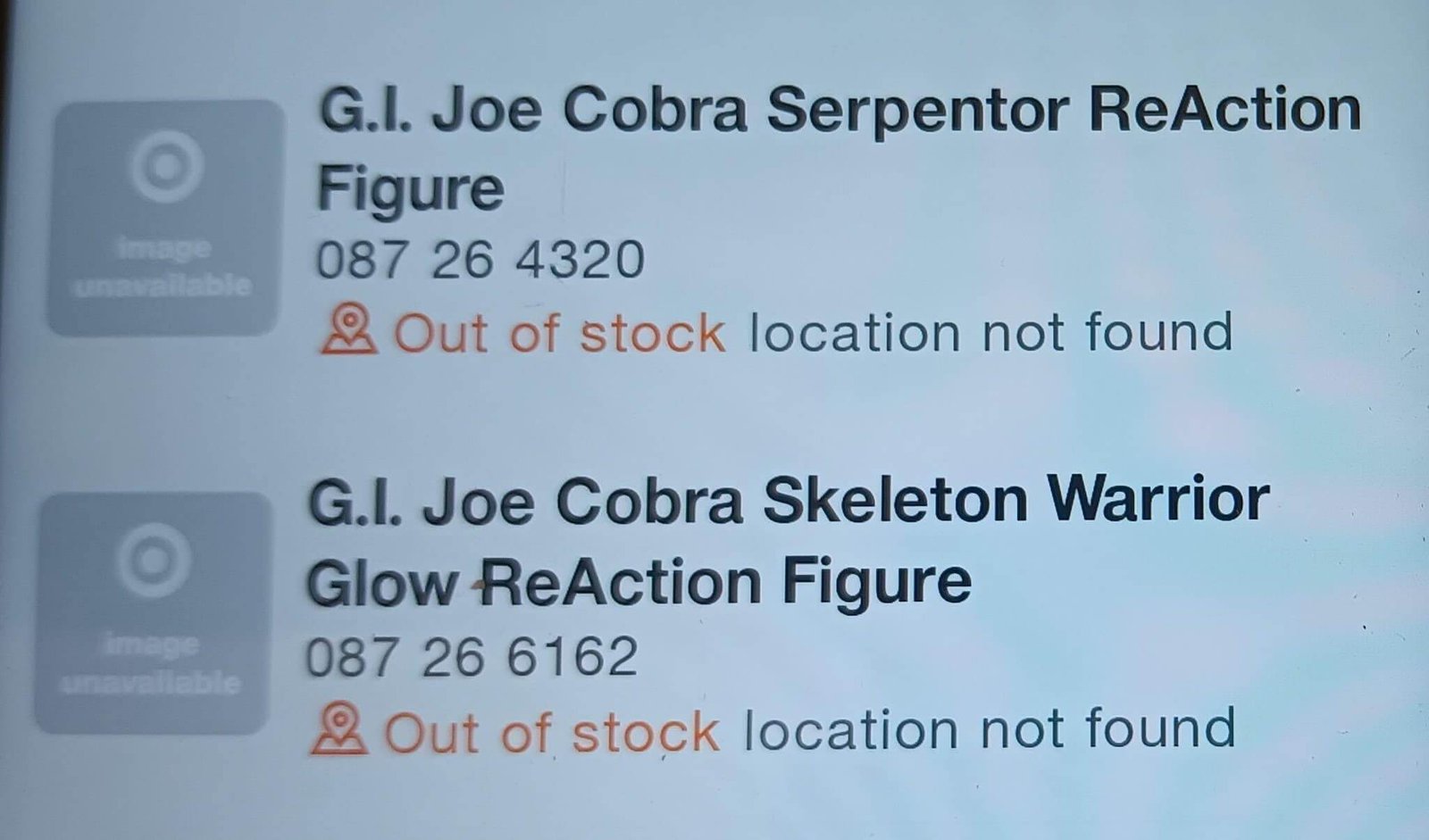Super7 GI Joe Reaction Wave 8 Listing Found on Target 4