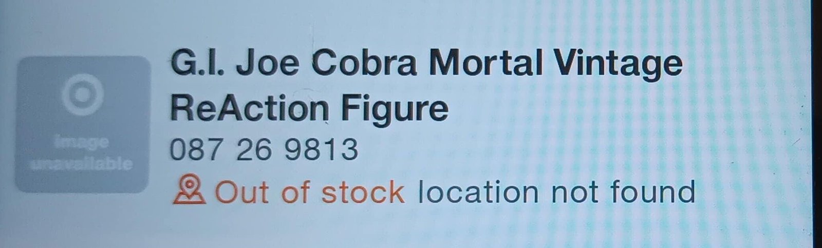 Super7 GI Joe Reaction Wave 8 Listing Found on Target 5