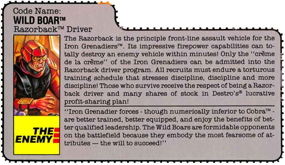 Wild-Boar-Destros-Razorback-Iron-Grenadier-Vehicle-Driver-File-Card