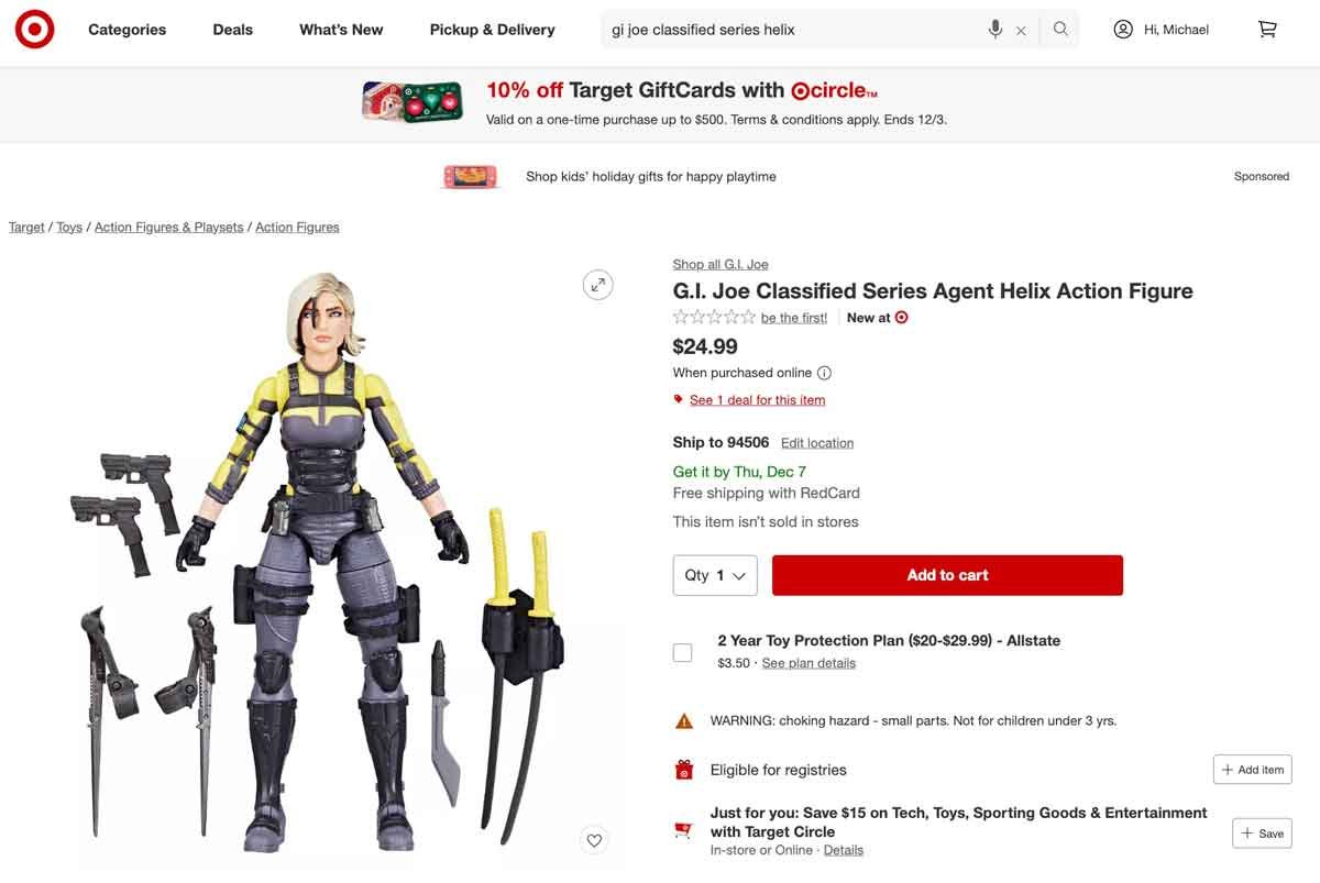 Agent-Helix-GI-Joe-Classified-Series-Target-Product-Page