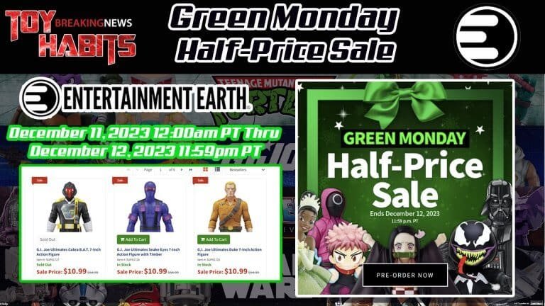 Buy 1 Get One Half Off IN STOCK Action Figures at Entertainment Earth green monday