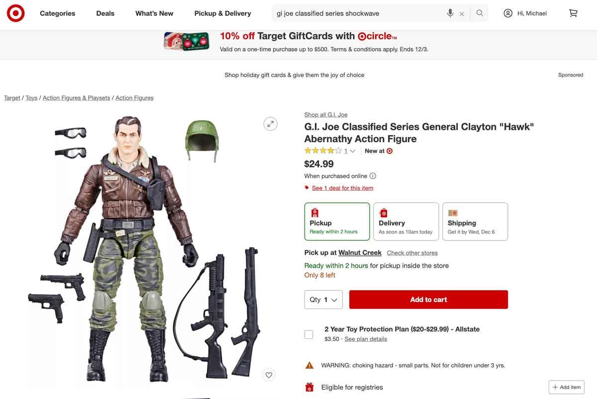 General-Hawk-GI-Joe-Classified-Series-Target-Product-Page