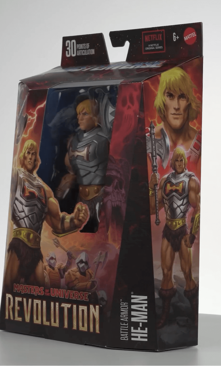 Revolution Battle Armor He-Man Box front left