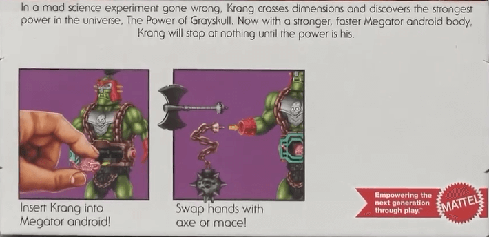 Turtrles of Grayskull MOTU Origins Krang package action features