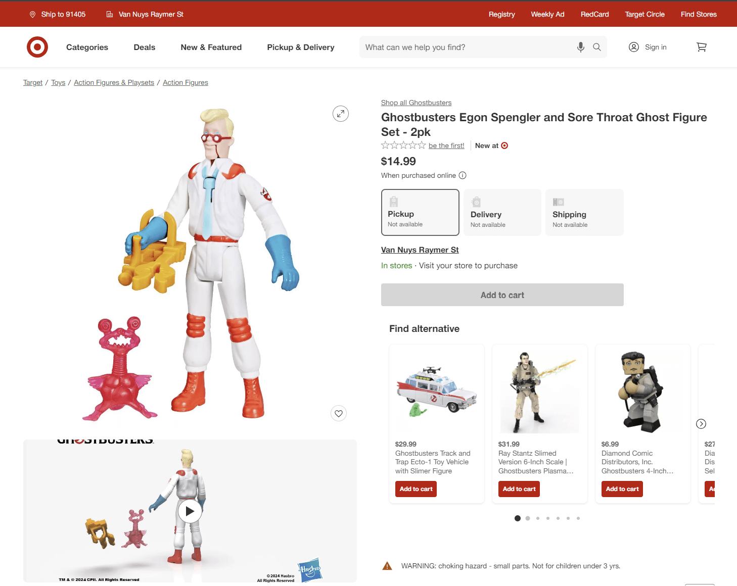 The Real Ghostbuster Fright Features Egon Target Listing