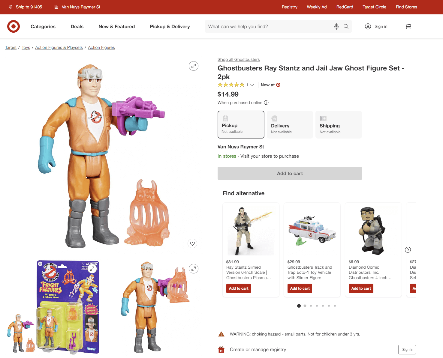 The Real Ghostbuster Fright Features Ray Target Listing