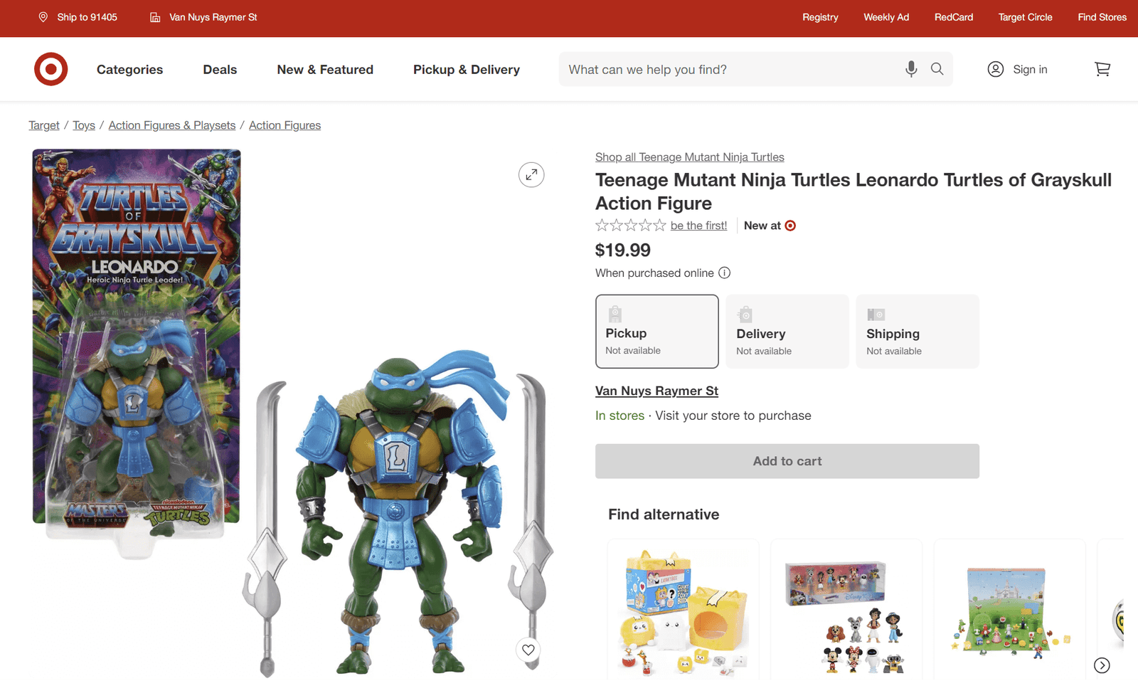 Turtles of Grayskull Leonardo Target listing