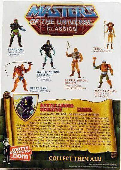 Battle Armor Skeletor MOTU Classics rear card back