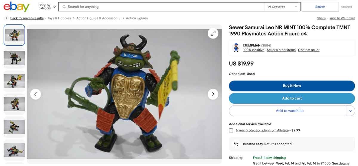 Samurai-Leonardo-Turtles-of-Grayskull-Vintage-Figure-eBay